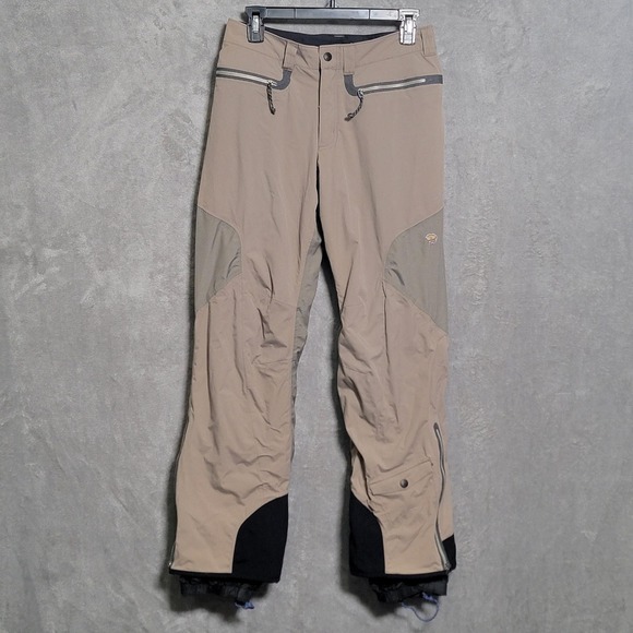 Mountain Hardwear Pants - Mountain Hardwear Conduit Snow Pants Womens Small Beige Primaloft Insulated Ski